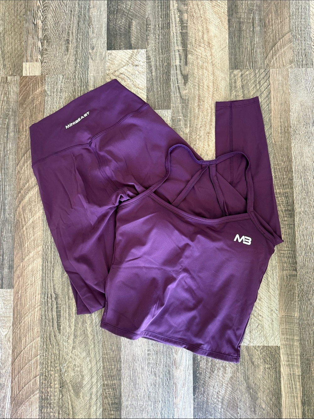 Minibeast purple set leggings and tank